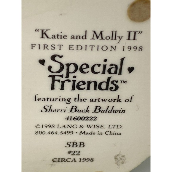 VTG 1998 Special Friends Katie & Molly II Lang & Wise Sherri Baldwin 1st Edition - Picture 5 of 12